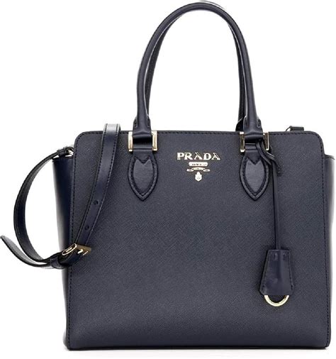 Prada Women's Navy Blue Saffiano Lux Leather Handbag 1BA118